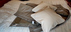 Special! New, genuine nappa leather blanket, blanket, gift with leather decorative pillows decorative pillow pillow