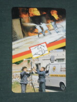 Card calendar, disaster, civil protection, Budapest, fire department, 1994, (3)