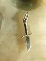 Antique silver dagger pendant
