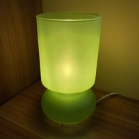 Ikea lykta lamp, mood lamp, table lamp, green glass