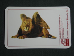 Card calendar, general insurance company, Winged Lion, Budapest, Békéscsaba, 1994, (3)