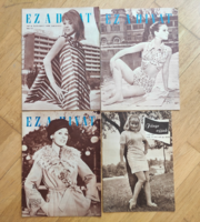 4 pieces of this fashion magazine 1967, 1969, 1972 Years