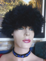 Women's black fur hat