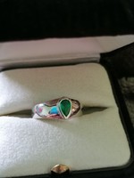 18 karátos Kolumbiai smaragd drágaköves arany gyűrű