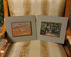 Laura Mészöly gallery miniature painting pair!