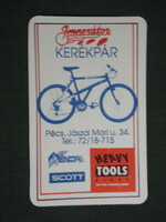 Card calendar, emperor bicycle shop, service, Pécs, 1994, (3)