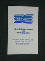 Card calendar, carbocomp computing printing house, Pécs, 1994, (3)