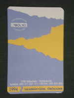 Card calendar, Bóly Törökdomb feed plant, Sátorhely, 1994, (3)