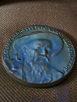 Collectors! Zsolnay eosin plaque / commemorative medal