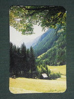 Kártyanaptár, Budmil sportbolt, Pécs, természet, hegyvidék részlet, 1994,   (3)