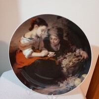 " A kis gyümölcsárus  " , Goebel, német porcelán falidísz, fali tányér.