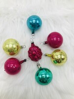 Retro glass Christmas tree decoration, mini ornaments