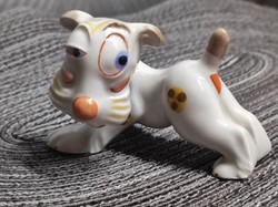 Heubach, festett porcelán kutya