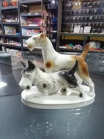 GDR porcelán foxi pár