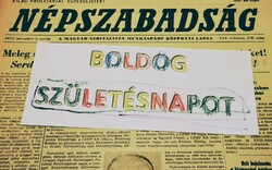 1967 december 28  /  NÉPSZABADSÁG  /  SZÜLETÉSNAPRA :-) Régi újság Ssz.:  22419