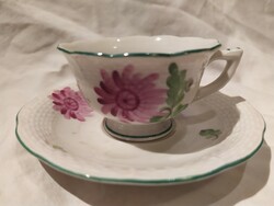 Herend tertia patterned porcelain coffee cup and saucer