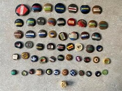 Handmade button football on old buttons