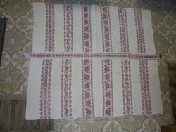 Old woven tablecloth, tablecloth - folk, peasant