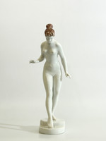 Aquincum female nude 38cm | porcelain figure entering water