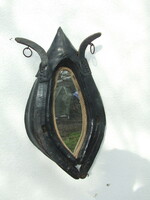 Harness mirror made from antique horse tools
