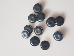 11 anthracite colored metal buttons