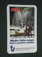 Card calendar, szigetvár savings association, Pécs fountain, 1998, (3)