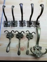 9 old copper hangers