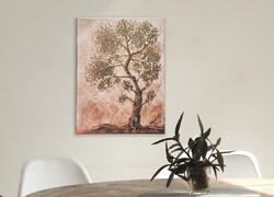 Pilipár éva: lonely tree 40x30 acrylic painting, canvas