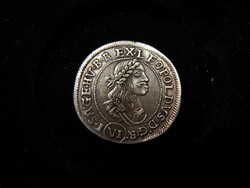I. Lipót ezüst VI krajcár 1671KB Körmöczbánya, szép állapotban