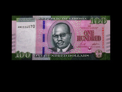 Unc - $100 - Liberia - 2022 - the new money!