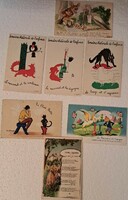 7 antique French postcards: tales and legends
