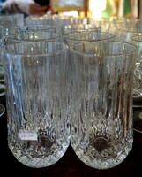 6 pieces of modern polished lead crystal water glasses