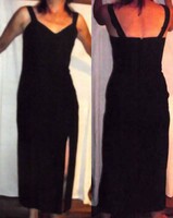 Black strappy fabric maxi dress day meetsnight 10/36 h: 130 cm mb: 86