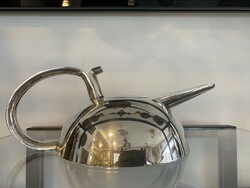 Modern Unique Design Sterling Silver Teapot