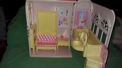 Original mattel 2010 compact practical doll house with blond haired doll as shown in the pictures