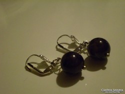 Cheap earrings with 14 mm amethyst pearls