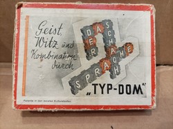 Typ-dom word puzzle from the 1940s with original box.