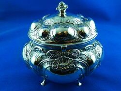 Wonderful antique silver sugar bowl, German, ca. 1890!!!