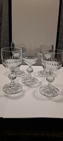 Lead crystal brandy glass with base 5 pcs