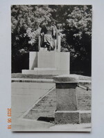 Old postcard: Balassagyarmat, Madách statue (1963)