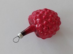 Old glass Christmas tree decoration raspberry glass decoration red fruit
