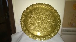 Beautifully crafted oriental copper tray diam. 31 cm - perfect, also as a gift