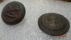 I. Vh. Artillery military buttons, crown 27 mm iron, the other 24 mm copper