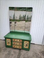 Hand painted dresser with mirror