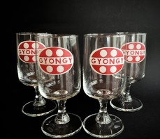 4 vitrine pearl soft drinks retro glasses