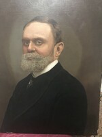 Gyula Benczúr: portrait of a bearded man 69x55.5 cm oil on canvas