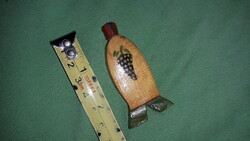 Old small wooden painted cognac bottle Dömösi souvenir Aztali shelf decoration according to the pictures