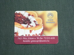 Card calendar, smaller size, capri café pastry shop, Pécs, 2005, (3)