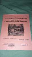 1933.Alfonz Pillmann: a short history of the Maria-Kutacska shrine in Csobánka book saints according to pictures