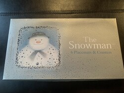 The snowman is a phenomenal plate and coaster set